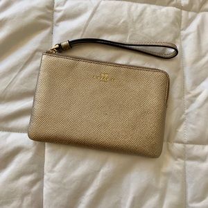 Coach corner zip wristlet